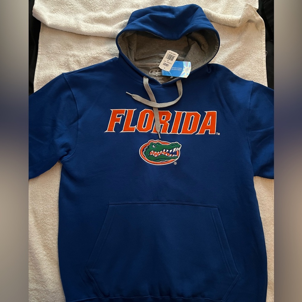 Florida Gators Hooded Sweatshirt, Size XL, Blue, New With Tags & Free New Shirt
